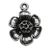 Pendant/Charm Zinc Alloy Jewelry Findings Lead-free, Flolwer 17x23mm Hole:2mm, Sold by Bag