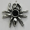 Pendant Setting Zinc Alloy Jewelry Findings Lead-free, Spider 18x18mm Hole:2mm, Sold by Bag