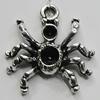 Pendant Setting Zinc Alloy Jewelry Findings Lead-free, Spider 19x20mm Hole:2mm, Sold by Bag