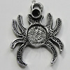 Pendant Setting Zinc Alloy Jewelry Findings Lead-free, Spider 18x22mm Hole:2mm, Sold by Bag