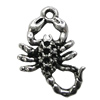 Pendant Setting Zinc Alloy Jewelry Findings Lead-free, Spider 16x22mm Hole:2mm, Sold by Bag