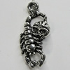 Pendant/Charm Zinc Alloy Jewelry Findings Lead-free, Scorpions 13x30mm Hole:2mm, Sold by Bag