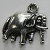 Pendant/Charm Zinc Alloy Jewelry Findings Lead-free, Elephant 19x19mm Hole:2mm, Sold by Bag