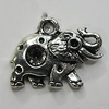 Pendant Setting Zinc Alloy Jewelry Findings Lead-free, Elephant 16x23mm Hole:2mm, Sold by Bag