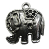 Pendant/Charm Zinc Alloy Jewelry Findings Lead-free, Elephant 21x22mm Hole:2mm, Sold by Bag
