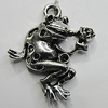 Pendant Setting Zinc Alloy Jewelry Findings Lead-free, Frog 23x37mm Hole:2mm, Sold by Bag