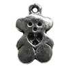 Pendant Setting Zinc Alloy Jewelry Findings Lead-free, Bear 12x19mm Hole:1mm, Sold by Bag