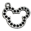 Pendant Setting Zinc Alloy Jewelry Findings Lead-free, Animal Head 20x20mm Hole:1mm, Sold by Bag