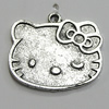 Pendant/Charm Zinc Alloy Jewelry Findings Lead-free, Cat 24x21mm Hole:1mm, Sold by Bag