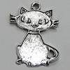 Pendant/Charm Zinc Alloy Jewelry Findings Lead-free, Cat 21x30mm Hole:2mm, Sold by Bag