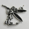 Pendant/Charm Zinc Alloy Jewelry Findings Lead-free, 25x26mm Hole:2mm, Sold by Bag