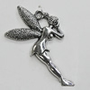Pendant/Charm Zinc Alloy Jewelry Findings Lead-free, 28x50mm Hole:3mm, Sold by Bag