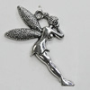 Pendant/Charm Zinc Alloy Jewelry Findings Lead-free, 28x50mm Hole:3mm, Sold by Bag