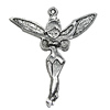 Pendant/Charm Zinc Alloy Jewelry Findings Lead-free, Angel 46x52mm Hole:2mm, Sold by Bag