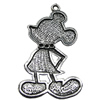 Pendant/Charm Zinc Alloy Jewelry Findings Lead-free, Animal 30x49mm Hole:2mm, Sold by Bag