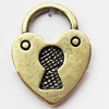 Pendant, Zinc Alloy Jewelry Findings, Heart, 16x22mm, Sold by Bag  