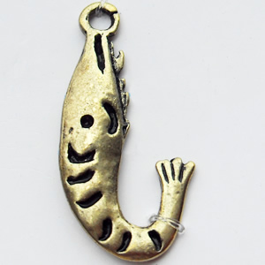 Pendant, Zinc Alloy Jewelry Findings, Fish, 13x26mm, Sold by Bag  