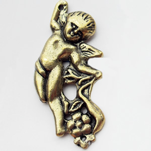 Pendant, Zinc Alloy Jewelry Findings, 19x42mm, Sold by Bag  