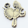 Pendant, Zinc Alloy Jewelry Findings, 14x18mm, Sold by Bag  