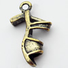 Pendant, Zinc Alloy Jewelry Findings, 12x20mm, Sold by Bag  