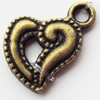 Pendant, Zinc Alloy Jewelry Findings, Heart, 15x16mm, Sold by Bag  