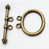 Clasps Zinc Alloy Jewelry Findings Lead-free, Loop:21x21mm Bar:6x32mm, Sold by KG