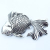 Pendant, Zinc Alloy Jewelry Findings, Fish, 53x30mm, Sold by Bag