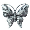 Pendant, Zinc Alloy Jewelry Findings, Butterfly, 48x44mm, Sold by Bag