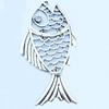 Pendant, Zinc Alloy Jewelry Findings, Fish, 49x54mm, Sold by Bag