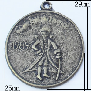 Pendant, Zinc Alloy Jewelry Findings, 25x29mm, Sold by Bag