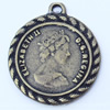 Pendant, Zinc Alloy Jewelry Findings, 22x26mm, Sold by Bag