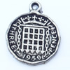 Pendant, Zinc Alloy Jewelry Findings, 18x22mm, Sold by Bag