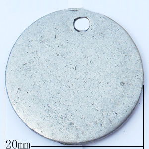 Pendant, Zinc Alloy Jewelry Findings, 20mm, Sold by Bag