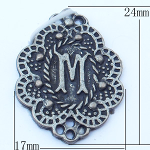 Pendant, Zinc Alloy Jewelry Findings, 17x24mm, Sold by Bag