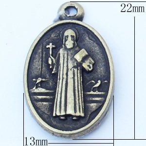 Pendant, Zinc Alloy Jewelry Findings, 13x22mm, Sold by Bag