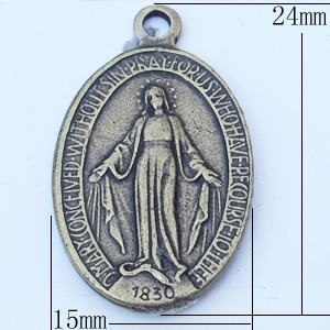 Pendant, Zinc Alloy Jewelry Findings, 15x24mm, Sold by Bag