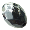 Painted (spray-paint ) Acrylic Beads,Faceted Oval, 30x19mm, Hole:Approx 3mm, Sold by Bag