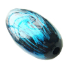 Painted (spray-paint ) Acrylic Beads, Oval, 40x20mm, Hole:Approx 3mm, Sold by Bag