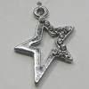 Pendant Setting Zinc Alloy Jewelry Findings Lead-free, Star 17x22mm Hole:2mm, Sold by Bag