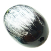 Painted (spray-paint ) Acrylic Beads, Oval, 25x17mm, Hole:Approx 3mm, Sold by Bag