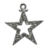 Pendant Setting Zinc Alloy Jewelry Findings Lead-free, Star 29x33mm Hole:2.5mm, Sold by Bag