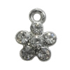 Pendant Setting Zinc Alloy Jewelry Findings Lead-free, Flower 11x16mm Hole:2.5mm, Sold by Bag