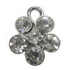 Pendant Setting Zinc Alloy Jewelry Findings Lead-free, Flower 12x15mm Hole:2.5mm, Sold by Bag