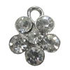Pendant Setting Zinc Alloy Jewelry Findings Lead-free, Flower 12x15mm Hole:2.5mm, Sold by Bag
