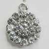 Pendant Setting Zinc Alloy Jewelry Findings Lead-free, Flower 18x15mm Hole:2mm, Sold by Bag