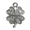 Pendant Setting Zinc Alloy Jewelry Findings Lead-free, Flower 15x21mm Hole:2mm, Sold by Bag