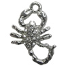 Pendant Setting Zinc Alloy Jewelry Findings Lead-free, Aniimal 17x23mm Hole:2mm, Sold by Bag