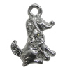 Pendant Setting Zinc Alloy Jewelry Findings Lead-free, Dog 17x24mm Hole:2mm, Sold by Bag