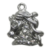 Pendant Setting Zinc Alloy Jewelry Findings Lead-free, Animal Head 12x22mm Hole:2mm, Sold by Bag