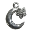 Pendant Setting Zinc Alloy Jewelry Findings Lead-free, 13x18mm Hole:2mm, Sold by Bag